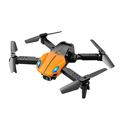 Tinker Crate Avoidance Foldable Toy Helicopter Airplane Quadcopter KY907 Camera PRO Mini RC Obstacle FPV Drone WIFI 4K Helicopter Servos (Orange, One Size) — view 2