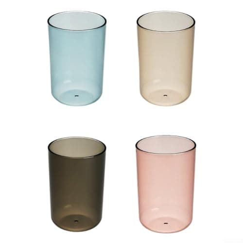 CNANRNANC Plastic漱口杯 10cm Tall for Travel Home Plastic漱口杯 10cm Tall for(pink) — view 3