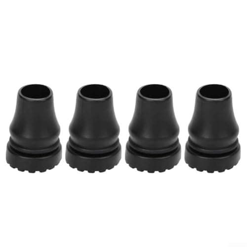 4pcs Rubber Walking Stick Tips 16-22mm Anti-Slip Cane Ferrules for Hiking Poles & Crutches Black(20MM)