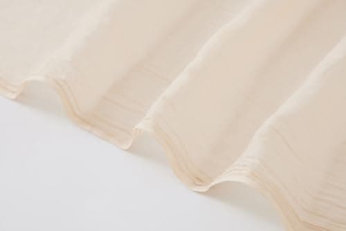 CYZLANN Womens Scarves Silk Scarves Feel Lightweight Pure 100% Cotton Scarves Shawls and Wraps for All Seasons, Cream, One Size — view 4
