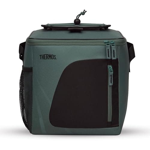 Thermos Radiance 17L Insulated Family Cool Bag Rock Cap Green – Large Picnic & Cooler Bag, Leak-Resistant Food-Safe Lining, Isotec™ Insulation Keeps Food Cold 5 Hours, Shoulder Strap & Storage Pockets
