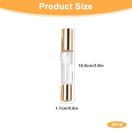 QACUU 2 Pack 10ml Perfume Bottle Empty, Refillable Spray and Roller Bottles — view 4
