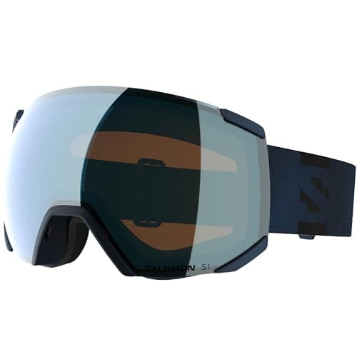 Salomon RADIUM ML Goggles, Unisex Anti-Fog Ski Goggles for Trail Running and Mountain Adventures, Dress Blue/LightBlue — view 3