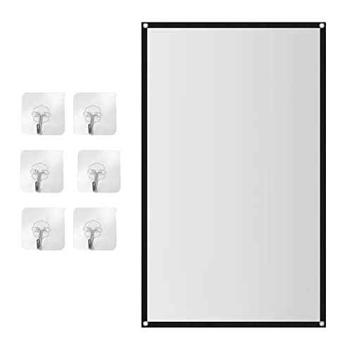 Ksrnsne Portable Projector Screen for Home Theater Outdoor HD White Foldable Anti-Crease (72Inch)
