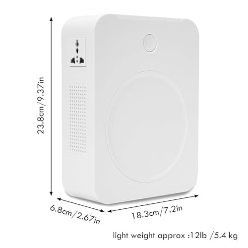 uyoyous 2000W Step Down Voltage Transformer 220V~240V to 100V~120V US to UK Voltage Converter with Temperature Control Circuit Breaker Protection — view 2