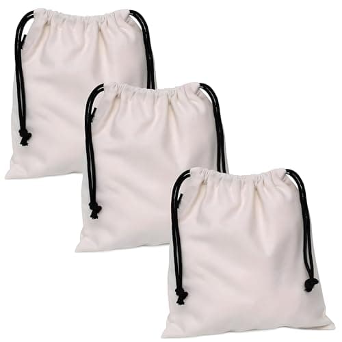 Dust Bags for Shoes Cover- Large Cotton Fabric Storage Pouches with Drawstring Closure for Shoes, Purses, Travel, Packing, Luggage Organizer, Home Storage, Dust Proof Covers, IVORY, 9"X11" (Regular),