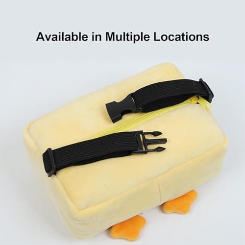 Xialuwy Car Tissue Box - Cute Duck Plush Tissue Organizer, Cute Paper Dispenser Paper Holder For Car Sun Visor Or Vehicle Backseat, Yellow — view 6