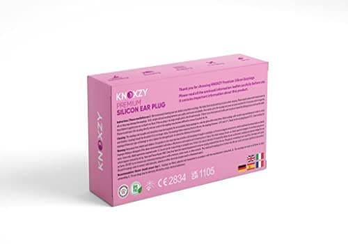 Knoxzy Silicone Ear Plugs Re-Usable Waterproof Noise Cancelling Premium Moldable Ear Plugs for Sleeping, Travelling, Studying Noise Reduction Pink Pack of 1 — view 3