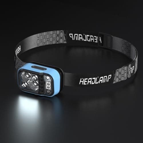 Axorafow Motion Sensor LED Headlamp Rechargeable USB Lightweight(E) — view 6