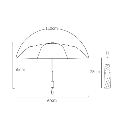 Glomora Flower Pattern U-V Protection Umbrella - Folding Sun and Rain Dual - Use Travel Umbrella - Stylish Mom and Grandma Gift(green) — view 2