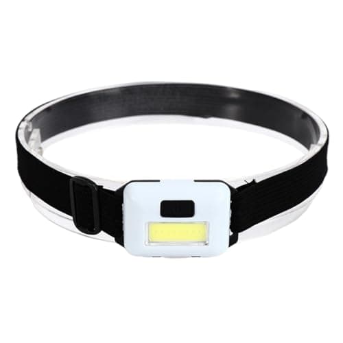 LED Headlamp Camping Adjustable Head Light Adults Battery Operated Flashlight Travel Lamp Lighting Equipment 350LM, White — view 2