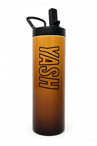 Personalized Stainless Steel Water Bottle 20oz, Custom Name Bottle — view 2