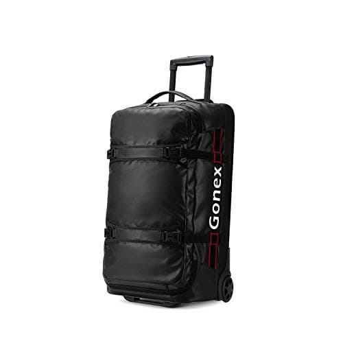 Gonex Rolling Duffle Bag with Wheels 70L 65cm Water Repellent Wheeled Travel Duffel Luggage with Rollers 25 inch, Black