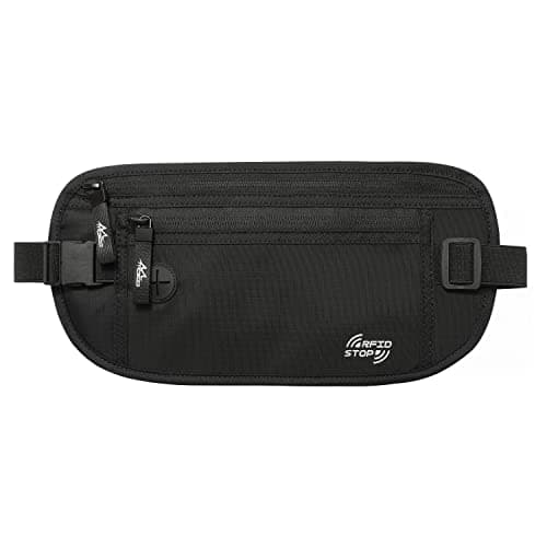 MoKo Travel Money Belt with RFID Blocking and 3 Pockets