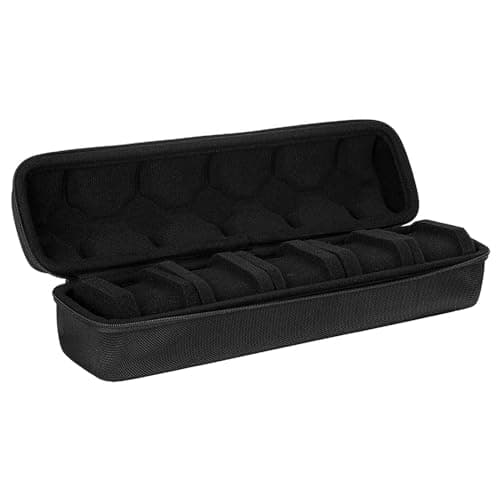 URCHUZE 5 Slots Watch Case for Men,Watch Travel Case,Hard portable Watch Roll Travel Case - Storage Organizer and Display fit large &small watches — view 3