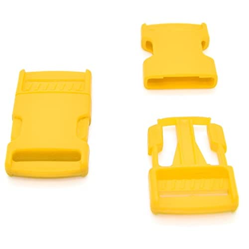 SolaDirect Side Release Buckles Clips for 25 mm / 1 in Webbing, Luggage, Back Pack/Rucksack, Straps (Yellow, 2 pieces) — view 3