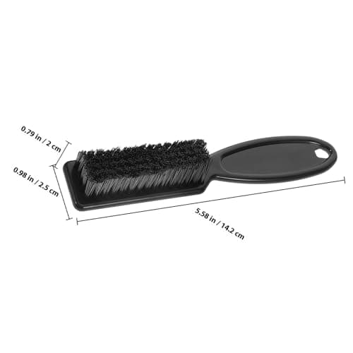 8pcs Barber Neck Duster Brush with Handle Plastic Black — view 2