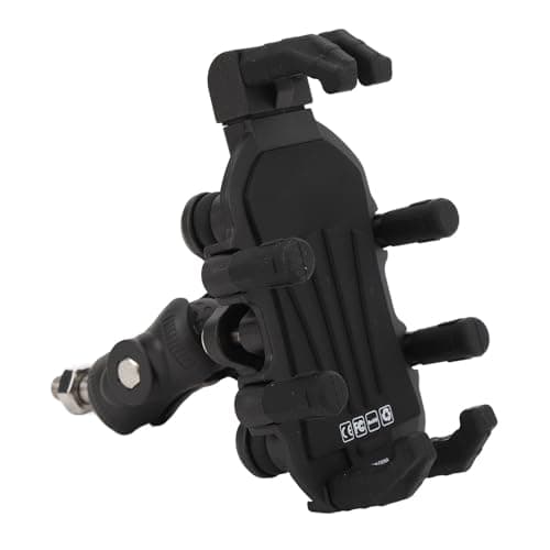 Omquot Motorcycle Fork Pin Phone Mount Adjustable Shock Absorbing Holder for 4.9 To 8.1in Smartphones and ATVs (M10 Ball Head; Bottom Diameter 10mm/0.39inch) — view 4