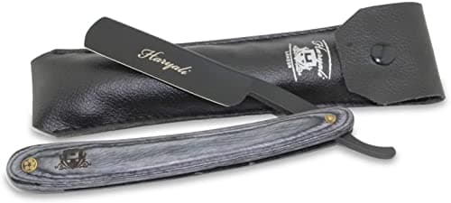 Haryali London, 5-Pcs Wet Shaving Kit | Cut Throat Razor, Black Badger Hair Shaving Brush, Leather Strop, Shaving Soap, Shaving Bowl | Classic Shaving Kit for Men | Traditional Wet Shave Set — view 2