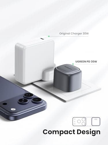 UGREEN 30W USB C Charger Nexode PD3.0 Foldable GaN Fast Charger Silver Grey — view 6