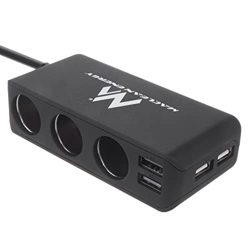 Maclean MCE117 MultiPort Car Charger 3x12V Lighter Socket 4xUSB — view 3