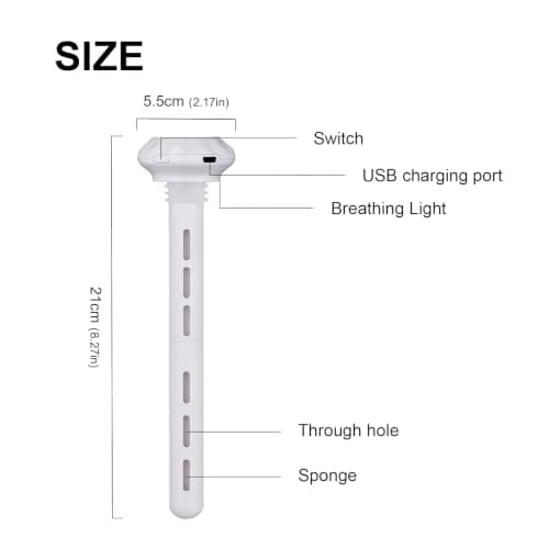 Portable USB Humidifier - Travel Humidifier Ultrasonic Cool Mist, Bottle-Compatible Design, Adjustable Mini Air Diffuser for Bedroom, Office, Car & Travel — view 2