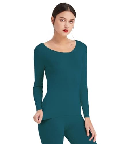 Mcilia Women's Scoop Neck Ultrathin Modal Thermal Baselayer Top — view 3