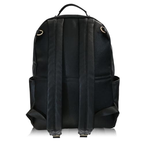 My Babiie Backpack Pro Changing Bag - 2 Insulated Bottle Holders, Clutch Bag, Portable Changing Mat, Stroller Clips, Baby Travel Bag, Nappy Back Pack, Vegan Leather - Black & Gold — view 5