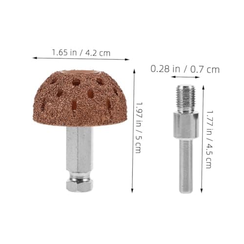 Alipis Tungsten Steel Bowl Type Grinding Head for Tire Patch Plug Repair Coarse Grit Tire Sanding Tool Buffing Adapter for Car Tyre Repair — view 2