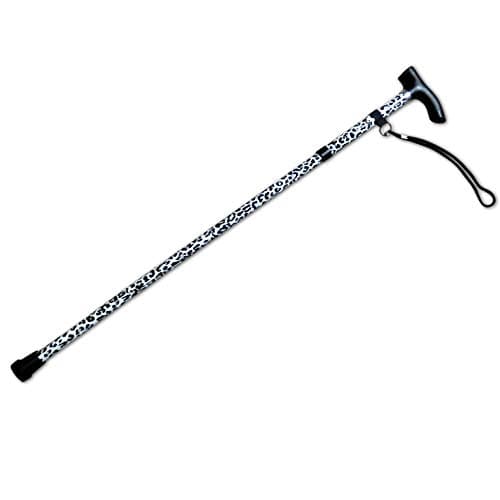 Life Healthcare Folding Walking Stick, Adjustable Cane, Black Leopard — view 4