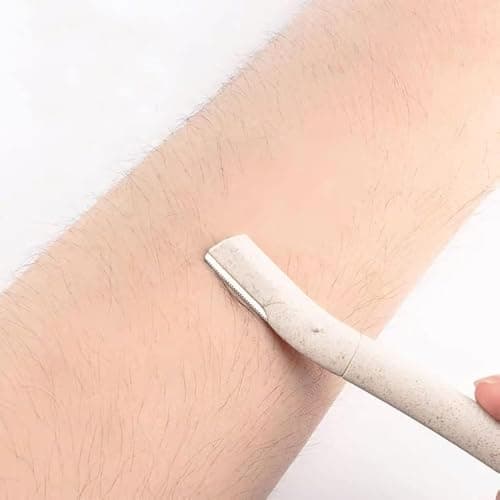 Lanjue 6PCS Dermaplaning Face Blades, Beige Wheat Straw Razor Set for Women — view 5