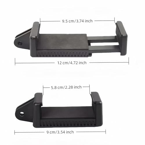 All Phone Holder – No Tools Needed! Spring Clamp Fits 55-85mm Phones, Sturdy E-Base for Car Rides, Zoom Calls & Outdoor Filming 360° Adjustable, Soft TPU Padding | Gym, Travel, Studio — view 2
