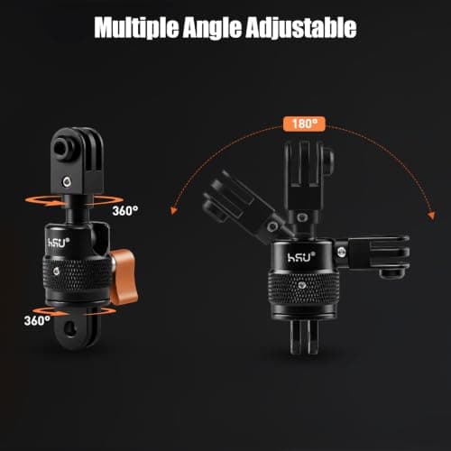 HSU 360 Degree Adjustable Adapter Ball Head GoPro Mount for Action Cameras — view 4