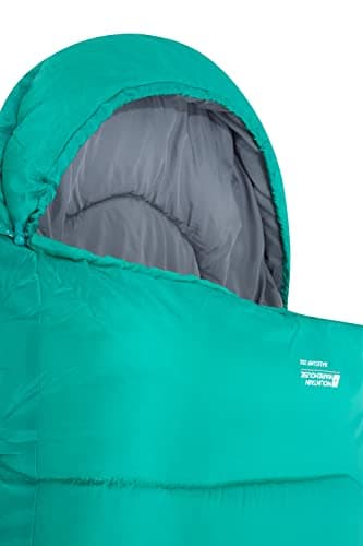 Mountain Warehouse Sleeping Bag - Basecamp 250 - Camping Spring Summer Season Lightweight Compact - For Spring Summer, Camping & Trekking Teal — view 3