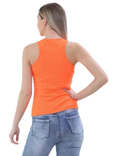Womens Ribbed Vest Tops Sleeveless Multipack Tank 3 Pack - Set 2 L-XL — view 5