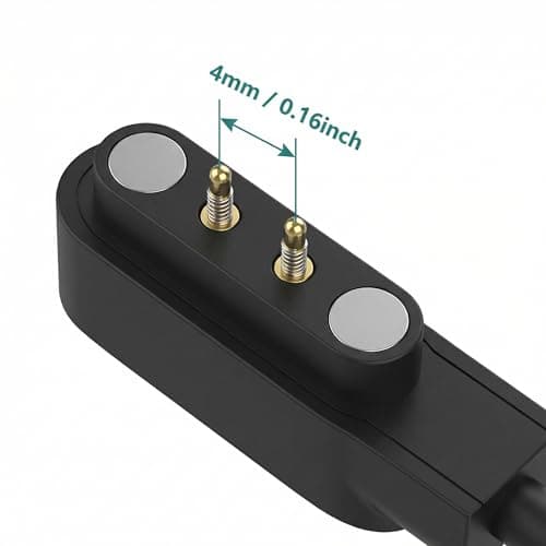 TwinkleHom Gloryfit Smart Watch Charger Magnetic USB Charging Cable for GloryFit T80 T70 T60 T50 P99 P98 Smart Watch (Black/60cm) — view 2