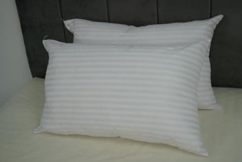 ARLINENS Stripe Pillows 6 Pack Hotel Quality Side Sleeper Bounce Back Bed Pillow Hollow Fibre Stuffed Anti-Allergy Pillows Standard Size 74x48cm — view 4