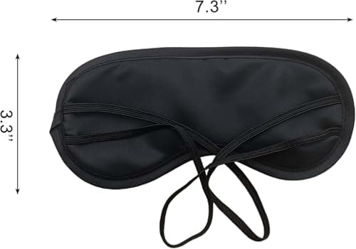 CMJ™ 3 x Black Eye Mask Travel Sleep Masks Eyemask Blindfold with Nose Pad (Three Eye Masks) — view 2