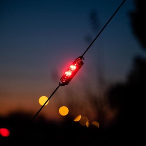 LED Guy Line Rope Light for Camping Tents - 7 Modes Reflective Wind Cord with Magnetic Base - Waterproof Outdoor Safety Lamp for Hiking Backpacking - 10cm Black — view 4