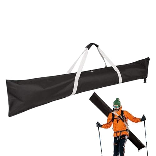 Ski Bag 185cm, Adjustable Length Snowboard Bag, Ski Kit Bags, Ski Travel Bag, Durable Organizer Bag for Carrying and Snowboard, Protective Ski Equipment Bag for Skiing