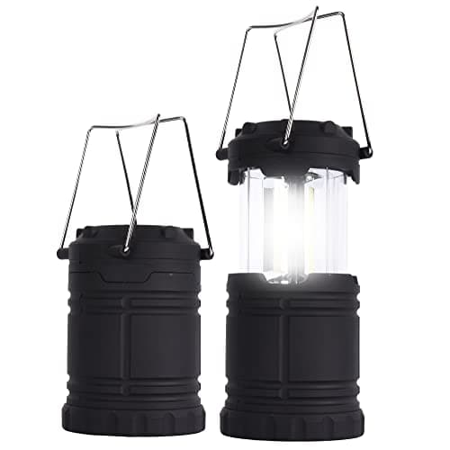 Albert Austin Collapsible COB LED Camping Light | Indoor/Outdoor Emergency Lantern | 2X Brighter LED Lights | Battery Powered | Built in Handles | Collapsible | Portable | Tent Lights - Twin Pack — view 2