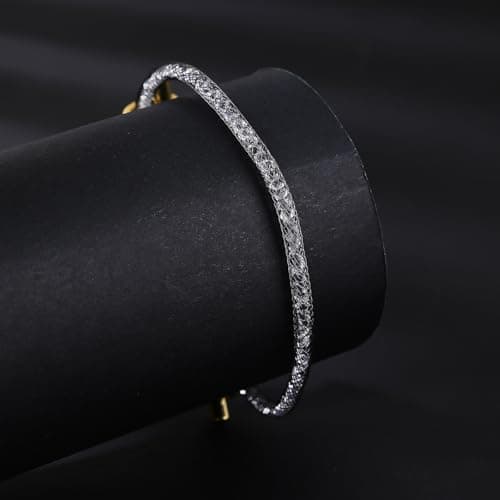 Vexandrie Stainless Steel Wristband with, Silver — view 3