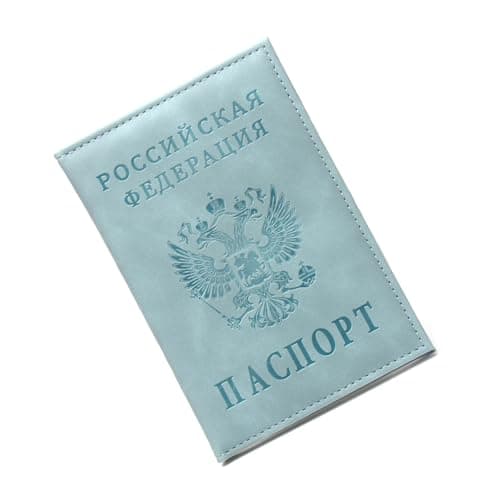 PU Leather Passports Wallet Document Holder Cover for Men and Women Featuring Spacious Card Storage Carriers Cover, Turquoise — view 5
