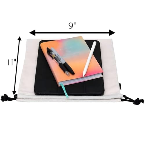 Dust Bags for Shoes Cover- Large Cotton Fabric Storage Pouches with Drawstring Closure for Shoes, Purses, Travel, Packing, Luggage Organizer, Home Storage, Dust Proof Covers, IVORY, 9"X11" (Regular), — view 2