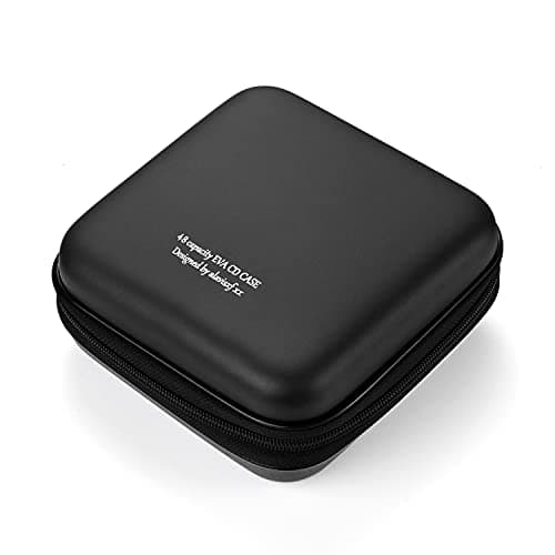 LIOVODE DVD Case, 48 Capacity EVA CD Case Holder Organizer Wallet for Car