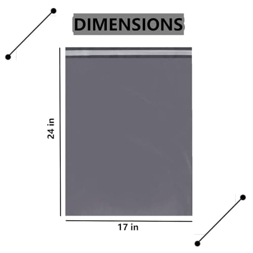 10 Large Self-Seal Postage Bags - 17 x 24" Parcel Bags for Clothes & Shipping, Tamper-Proof — view 2