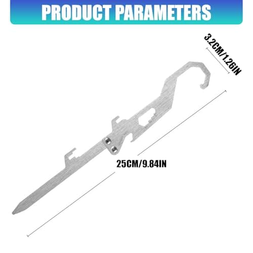 Limtula Portable Stainless Steel Hook Mosquitoes Repellents Holder Bottle Opener and Foldable Ground Peg Mosquitoes Coil Holder Measuring Scale Multifunctional Bottle Opener — view 3