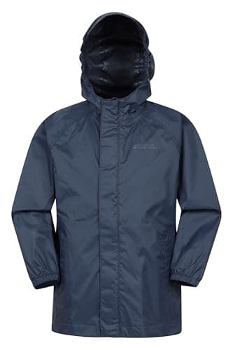 Mountain Warehouse Pakka Kids Waterproof Rain Jacket Dark Blu 9-10y — view 2