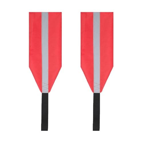 Horizontal Reflective Strip 2 Pack Safety Travel Flag, Reflective Warning Flags for Reflective Kayak Waterproof Accessories Visibility Sign Kit for Kayak Boat Truck Cars