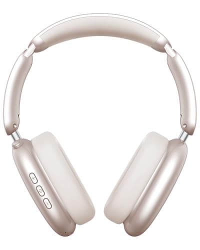 Wentronic Y02 Active Noise Cancelling Headphones,60H Battery,5 EQ Music Modes,Hi-Res Audio,Deep Bass,Foldable Wireless Over Ear Bluetooth 5.4 Headset,Breathable Leather Earpads (Starlight)